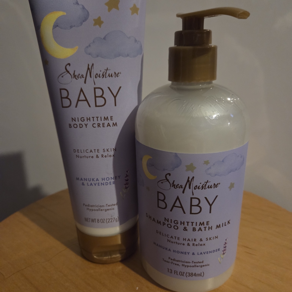 Shea Moisture Baby Nighttime Shampoo & Bath Milk - Lavender Purple